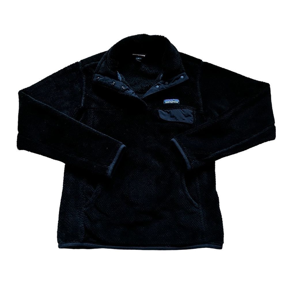 Patagonia Black Snap-T Fleece Pullover Size Small